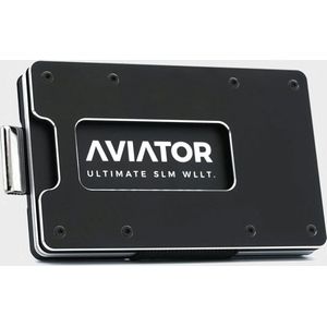 Aviator - Obsidian black slide wallet - airtag cash clip - slim acrylic kleingeld vak - acrylic frame