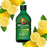 Möller's Omega-3 Citroen - 250 ml - Visolie - Levertraan - Voedingssupplement - Met vitamine D