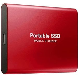 16TB externe solid state drive SSD USB 3.1/Type-C draagbare SSD 16TB externe harde schijf back-up opslag voor fotografers, content creators en gaming (16TB, rood)