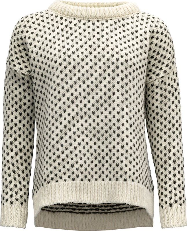 Devold - Nordsjø Split Seam Pullover - Dames - Groen - Merinowol