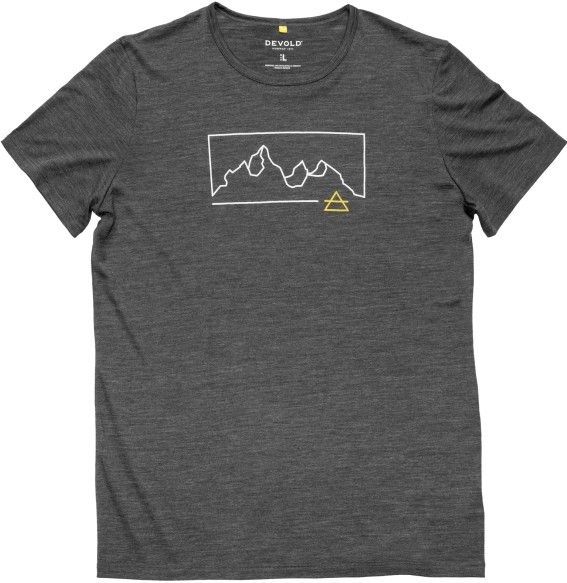 Devold - Active Outline - T-shirt - Grijs - Merinowol - Ademend