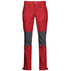 Broek Bergans Women Nordmarka Hybrid Red Sand Solid Dk Grey