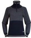 Bergans - Alvdal Wool Half Zip - Trui - Navy Blue/Vanilla White - 100% Merinowol