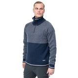 Bergans - Alvdal Wool Half Zip - Trui - Navy Blue/Vanilla White - 100% Merinowol