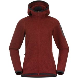 Trui Bergans Women Kamphaug Knitted Hoodie Chianti Red