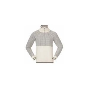 Bergans - Alvdal Wool Half Zip - Gebreide Trui - Vanilla White/Solid Dark Grey
