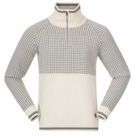 Bergans - Alvdal Wool Half Zip - Gebreide Trui - Vanilla White/Solid Dark Grey