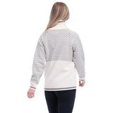 Bergans - Alvdal Wool Half Zip - Trui - Vanilla White/Solid Dark Grey - 100% Merinowol