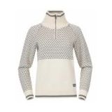 Bergans - Alvdal Wool Half Zip - Trui - Vanilla White/Solid Dark Grey - 100% Merinowol