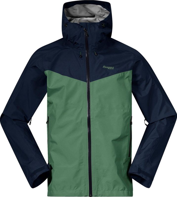 Bergans Skar Light 3L Shell - Dark Jade Green - Navy Blue - Jacks