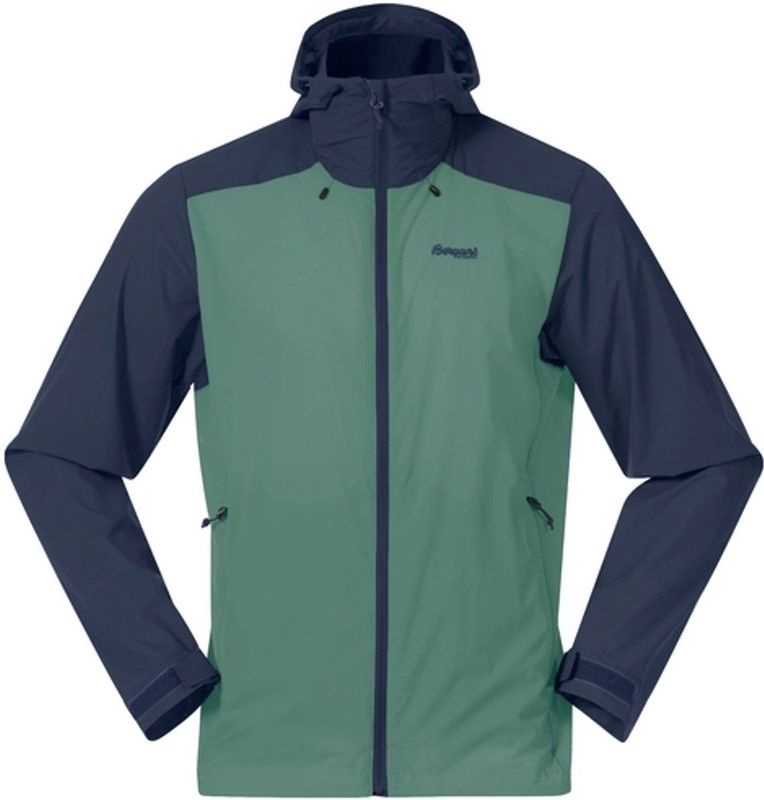 Bergans - Men Skar Light Windbreaker - Jas - Dark Jade Green/Navy Blue