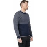 Bergans - Ulriken Jumper - Wollen Trui - Navy Blauw/Vanilla Wit