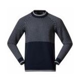 Bergans - Ulriken Jumper - Wollen Trui - Navy Blauw/Vanilla Wit