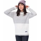 Bergans - Alvdal Wool Jumper - Trui - Vanilla White/Solid Dark Grey - 100% Merinowol
