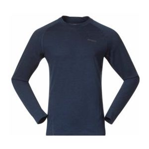 Bergans - Inner: Pure Merino Long Sleeve - Longsleeve - Navy Blue - 100% Merinowol