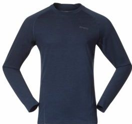 Bergans - Inner: Pure Merino Long Sleeve - Longsleeve - Navy Blue - 100% Merinowol