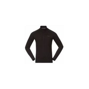 Bergans - Men Inner Pure Merino Half Zip - Black - 100% Merinowol