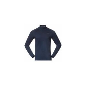 Bergans - Inner: Pure Merino Half Zip - Trui - Navy Blue - 100% Merinowol