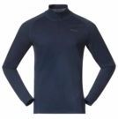 Bergans - Inner: Pure Merino Half Zip - Trui - Navy Blue - 100% Merinowol