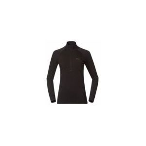 Bergans - Inner: Pure Merino Half Zip - Trui - Zwart - Slim Fit