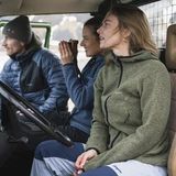 Bergans - Vaagaa Merino Terry Midlayer Hoodie - Vest - Green Mud - 40% Wol