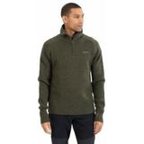 Bergans - Ulriken Jumper - Trui - Dark Green Mud - Slim Fit - 100% Merinowol