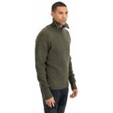 Bergans - Ulriken Jumper - Trui - Dark Green Mud - Slim Fit - 100% Merinowol