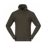 Bergans - Ulriken Jumper - Trui - Dark Green Mud - Slim Fit - 100% Merinowol