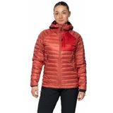 Bergans - Vaagaa Light Down Jacket Hood - Jas - Rusty Dust/Crimson Red