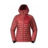 Bergans - Vaagaa Light Down Jacket Hood - Jas - Rusty Dust/Crimson Red