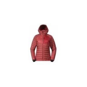 Bergans - Vaagaa Light Down Jacket Hood - Jas - Rusty Dust/Crimson Red