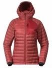 Bergans - Vaagaa Light Down Jacket Hood - Jas - Rusty Dust/Crimson Red