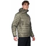 Bergans - Vaagaa Light Down Jacket Hood - Jas - Green Mud - 100% Gerecycled Polyamide