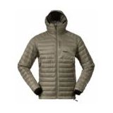 Bergans - Vaagaa Light Down Jacket Hood - Jas - Green Mud - 100% Gerecycled Polyamide