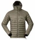 Bergans - Vaagaa Light Down Jacket Hood - Jas - Green Mud - 100% Gerecycled Polyamide