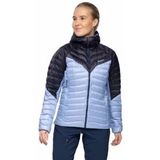 Bergans - Tind Light Down Jacket Hood - Jas - Blueberry Milk/Navy Blue - 100% Gerecycled Polyamide