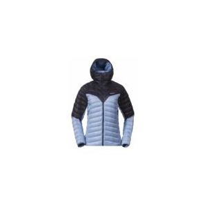Jas Bergans Women Tind Light Down Jacket Hood Blueberry Milk/Navy Blue-M