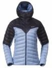 Bergans - Tind Light Down Jacket Hood - Jas - Blueberry Milk/Navy Blue - 100% Gerecycled Polyamide