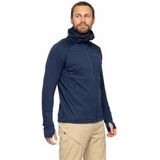 Bergans - Rabot Merino Tech Midlayer Hoodie - Navy Blue - Merinowol
