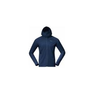 Bergans - Rabot Merino Tech Midlayer Hoodie - Navy Blue - Merinowol