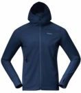 Bergans - Rabot Merino Tech Midlayer Hoodie - Navy Blue - Merinowol