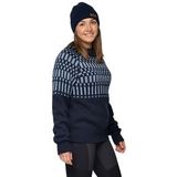Bergans - Nordmarka Merino Jumper - Trui - Navy Blue/Husky Blue - 100% Merinowol