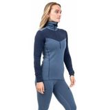 Bergans - Inner: Dual Merino Half Zip - Gebreide Trui - Granite Blue/Navy Blue