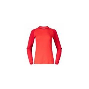 Bergans - Inner: Dual Merino Long Sleeve - Longsleeve - Fire Red/Red