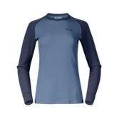 Bergans - Inner: Dual Merino Long Sleeve - Longsleeve - Granite Blue/Navy Blue - 46% Wol, 43% Polyester, 11% Polyamide