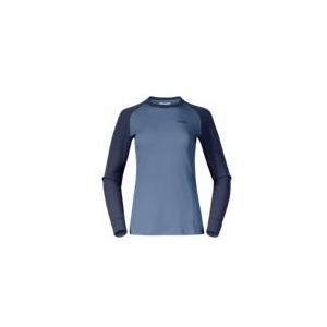 Longsleeve Bergans Women Inner: Dual Merino Long Sleeve Granite Blue/Navy Blue-M