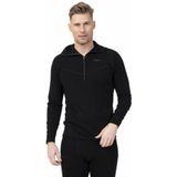 Bergans - Inner Dual Merino Half Zip - Trui - Zwart - Merinowol/Polyester