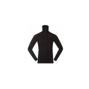 Bergans - Inner Dual Merino Half Zip - Trui - Zwart - Merinowol/Polyester