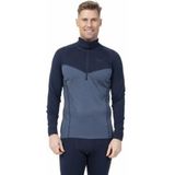 Bergans - Inner: Dual Merino Half Zip - Gebreide Trui - Granite Blue/Navy Blue