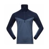 Bergans - Inner: Dual Merino Half Zip - Gebreide Trui - Granite Blue/Navy Blue